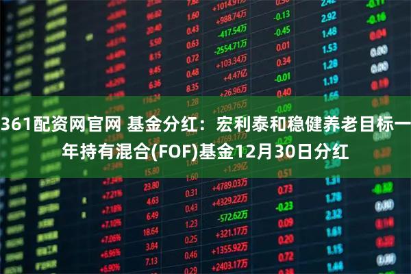 361配资网官网 基金分红：宏利泰和稳健养老目标一年持有混合(FOF)基金12月30日分红